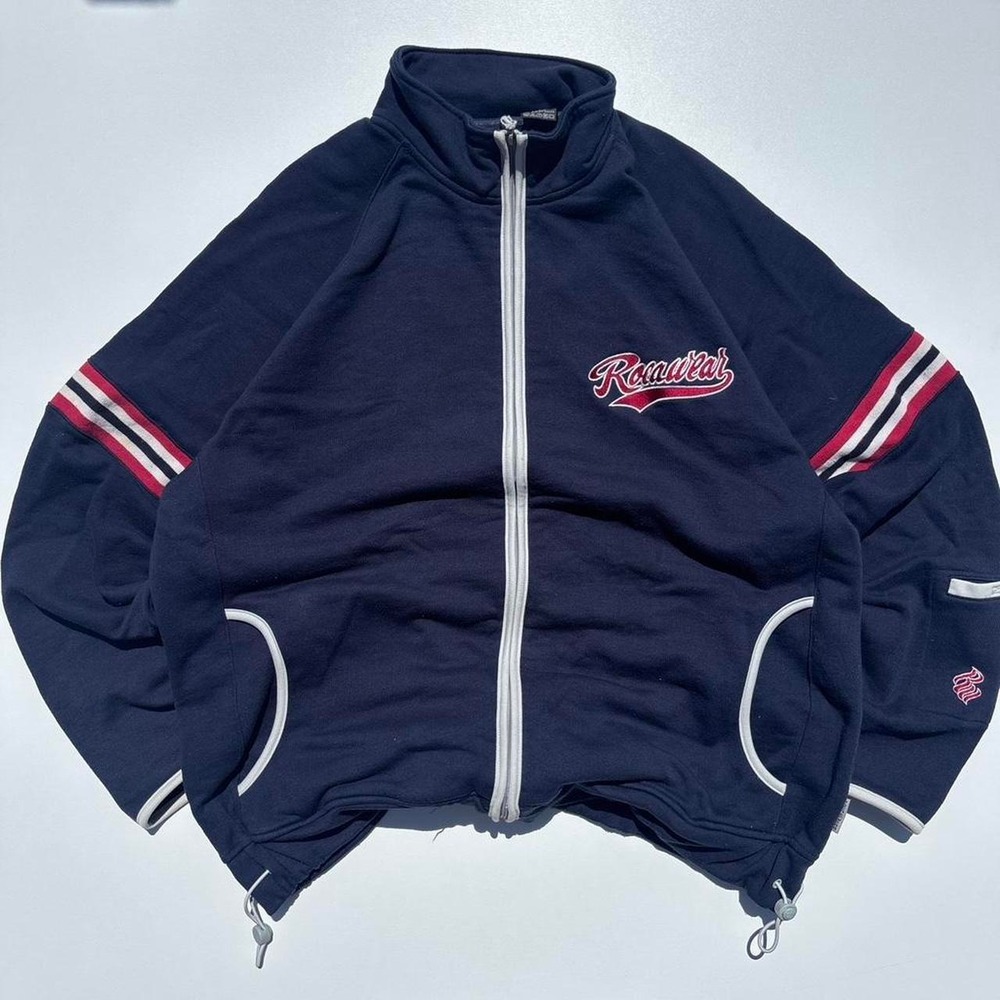 Vintage Rocawear navy blue zip up jacket Size XXL